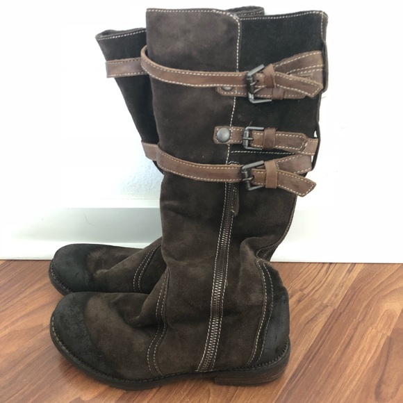 Tall brown boots with straps - Picture 1 of 4